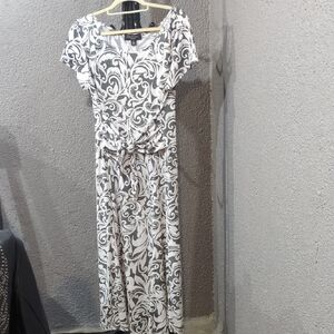 Perceptions Black and White Floral Dress